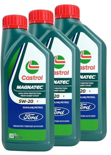 Ford Castrol Magnatec Professional 5W-20 E Motorenöl (3L Set / 3x1 Liter) - PKW Leichtlauf-Motoröl für Ford EcoBoost
