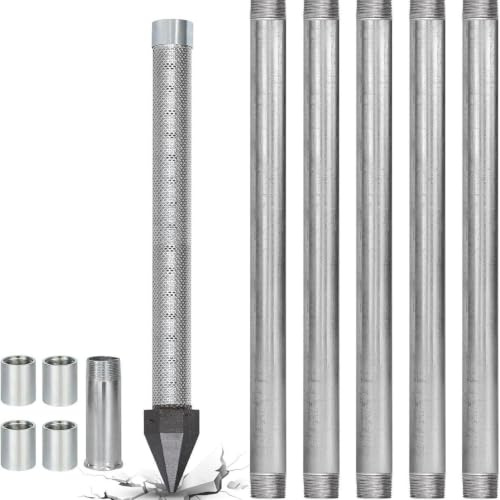 WANGYYDS Kit Pozzo Artesiano, 5 Tubi Zincati con Lunghezza Totale 6 m
