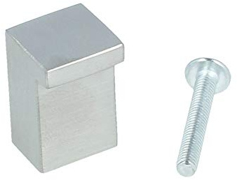 Möbelknopf Möbelgriff Schubladenknopf Knopf massiv Edelstahl 16mm x 16mm Schrankknopf eckig