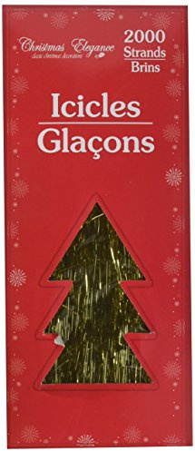 2000 Stränge Eiszapfen Lametta Baum Weihnachtsdekoration Gold