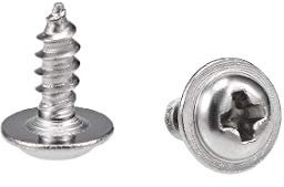 sourcing map Tornillos autorroscantes 2x6mmTornillo de cabeza plana Phillips Tornillos de acero inoxidable 304 Tornillos 50 piezas