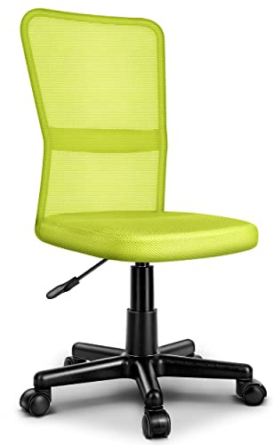 TRESKO® Bürostuhl Ergonomisch mit Netzbespannung & Gepolsterte Sitzfläche | Schreibtischstuhl mit Kunststoff-Leichtlaufrollen | Büro Stuhl stufenlos höhenverstellbar | Computerstuhl Atmungsaktiv