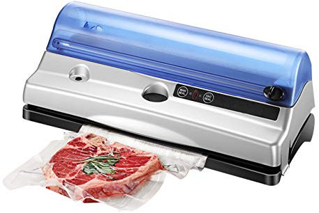Hanchen Envasadora al Vacío con Cortador 320mm Selladora al Vacío con Conector Externo Automático para Alimentos Secos y Húmedos Ropa