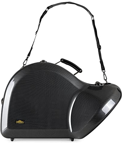 Lechgold Deluxe Koffer für Waldhorn - Stabiles Formetui für alle gängigen Waldhörner (Single, F-/Bb-Doppel) - Thermopolsterung für Instrument und Mundstück - Rucksackgarnitur - Coole Carbon-Optik