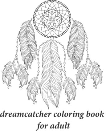 dreamcatcher coloring book for adult