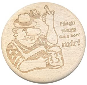 Lädla Juice Holzdeckel Bayernmann Biergarten Deckel