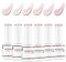 Nicedeco 8 in 1 Builder Base Strengthening Gel, 6x8ml UV/LED Clear Building Nail Gel in a Bottle,for Nails Tips & Extensions, Gel Polish Nail Repair Nail Strengthen KIT7