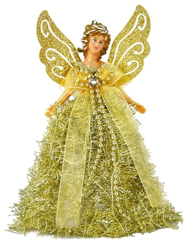 20 cm Ángel Árbol de Navidad, puntas para árbol de Navidad, decoración de ángel, punta de árbol de Navidad, decoración de árbol de Navidad, decoración de árbol de Navidad