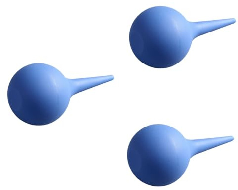 SOLUSTRE 3stücke Air Blower Pumpe Für Ohrreinigung Gummiball Mit Spitzem Ende Zum Saugen Und Ausstoßen Von Flüssigkeiten Für Staubentfernung Labor Und Haushalt Blau