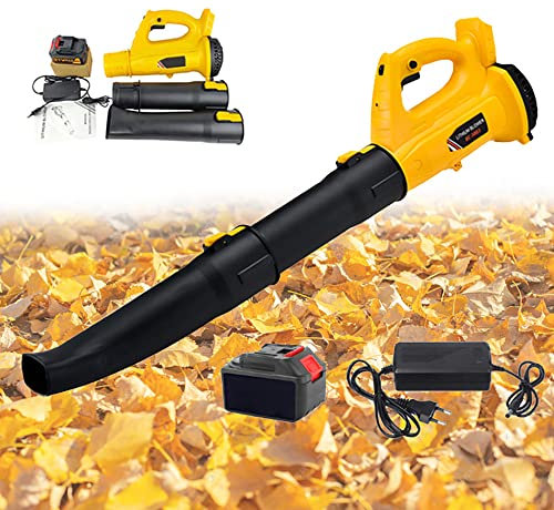 Leaf Blower Cordless, 21V 2.0Ah Lithium Battery Powered Garden Blower for Patio Cleaning, Lawn Care, Blowing Leaves, Snow & Dust, | 6-Speed Control | 2.8kg Lightweight |2 Section Tubes,1battery