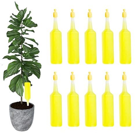ADEPTNA Ready to Use Pack of 10 Drip Feeders Easy to Use Helps to Encourage Vibrant Colours and Bloom healthy growth Plants Flowers Trees (HOUSEPLANT)