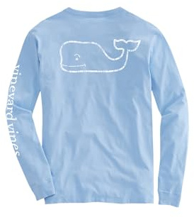 Vineyard Vines Girl's Girls' Vintage Whale Long-Sleeve Pocket Tee Girls Vintage Whale Long Sleeve Pocket T-Shirt (Pack of 1)