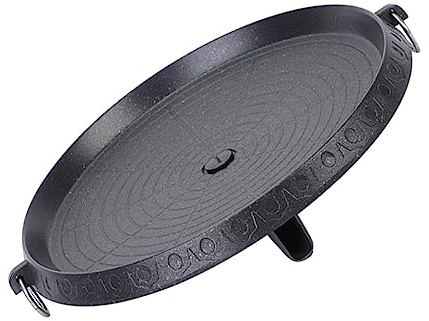 Amosfun Piastra Per Barbecue Antiaderente Leggera e Compatta, Teglia Da Forno Per Grigliare Su Fornello a Gas Portatile, Padella Per Barbecue Da Giardino Facile Da Pulire