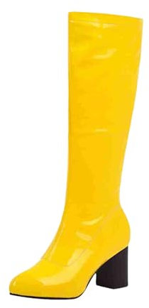 black week angeboteLangschaft Stiefel Damen Casual Langschaft Boots Winterschuhe Damen Klassische Stiefel Casual Spitze Zehe Klobiger Block barfußschuhe damen sale