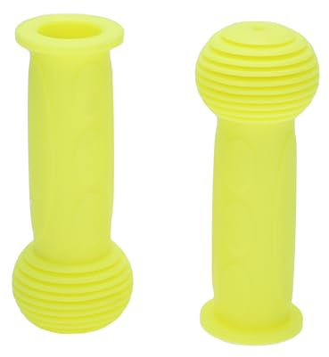 TUCKBOLD Child Bicycle Handlebar Grip Cover 110mm Long Lightweighted | Girls Bike End Grips Replacement Yellow 1 Pair