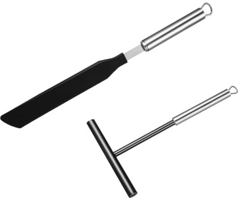 Cabilock 2juegos Espátulas Para Crepes Acero Inoxidable Fácil De Usar Para Panqueques