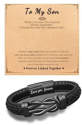 Herrarmband, Läderarmband för män och son