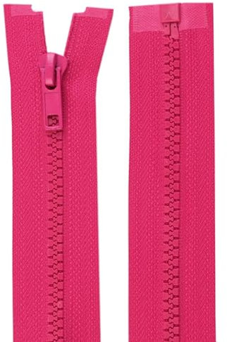 cyclingcolors 2x Cerniera Lampo n. 5 30 cm Chiusure Cursore Tirante Zip Poliestere Abbagliamento Arredamento Cucito Giacche, Rosa