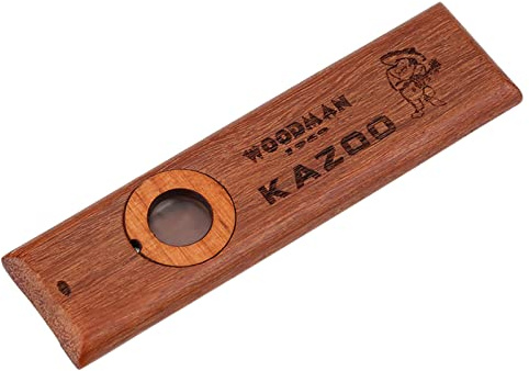 Hölzerner Kazoo -Gitarrenpartner Easy Lern ​​Musical Instrument Tragbares Antikes Kompakt mit 2 Membranen