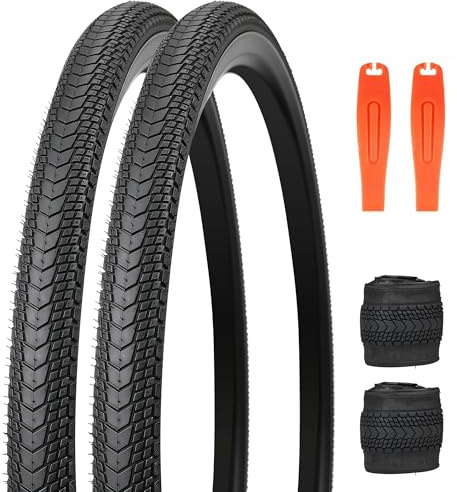 ZUKKA 2PSC Fahrradreifen 26x 2,125 Zoll Faltbar Reifen 30 TPI Fahrrad Mantel 54-559 Ersatz Faltbarer Reifenersatz für Cruiser Bike Mountainbike Faltrad BMX City Bike