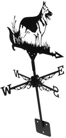 BCOATH Windrichtungsanzeiger Metall Für Garten Retro Wetterfahne Form Eines Hundes Wetterbeständig Installieren Für Dachmontage Und Gartendekoration