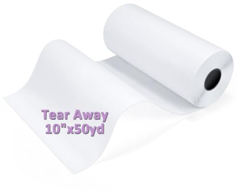 Siumir Estabilizadores de Bordar 10x50yd (Desgarrable), 50gm, Papel para Bordar Bordado, Cortado en Tamaños Variables para Coser y Bordar a Máquina y a Mano