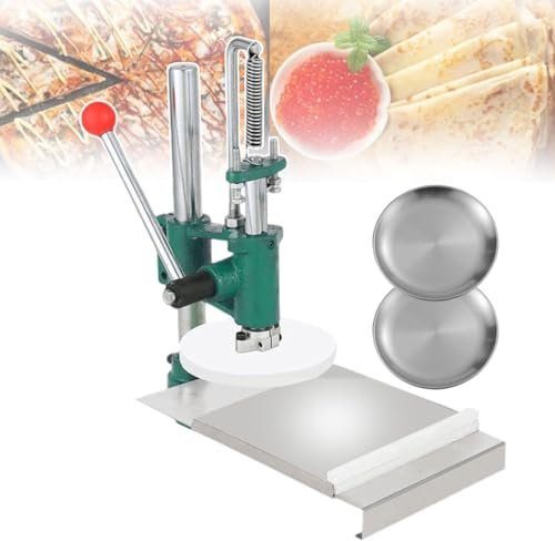 DDNGEJ Manuelle Teigpresse, 16 cm, professionelle Brot- und Gebäckpresse mit Federdesign | Handgepresste Kuchen- und Pizzapresse aus Edelstahl für die Hausmannskost