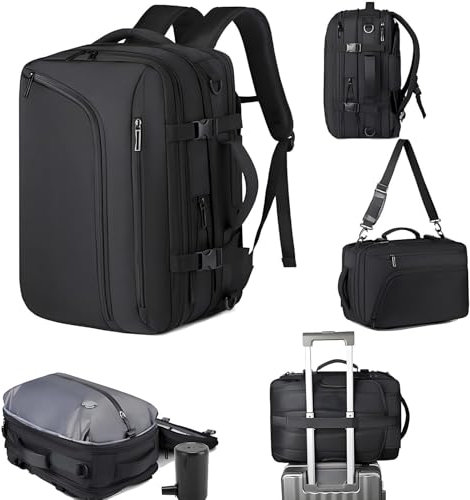 Fnaekier Vacuum Backpack Travel Bag, Waterproof Compression Sack - Lightweight Carry-On Pack, Expandable 36-55L Compression Backpack With Pump, Business Trip Suitcase Organization, 180° Opening