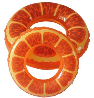 XYNM Salvagente Anello da Nuoto Gonfiabile Colorato - Galleggiante di Piscina Leggera per Bambini E Adulti, Mini Design Carino Divertimento dell'Acqua Sport-83 Cm-Arancione