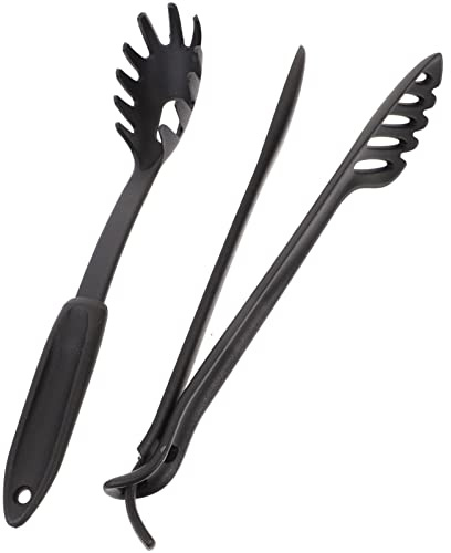 POPETPOP Pinzas Para Espaguetis De Nylon Resistentes Al Calor Utensilios Multifunción De Cocina Para Pasta y Ensalada Diseño Portátil Con Orificio Para Colgar