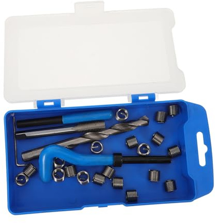 EXAOMBLE Gewindereparatur Set Gewindeeinsatz Montage Werkzeug Robust Komplettset für Beschädigte Schraubgewinde und Reparatur von Gewindebohrungen