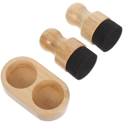 WRITWAA Applicatori per Cera e Olio da Cucina con Manico Rotondo in Legno per Taglieri di Bambù e Macellaio Utensile per Oliare e Curare Superfici in Legno