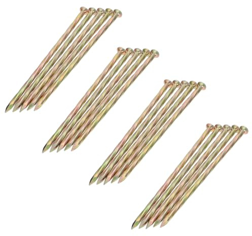 VANZACK 20pièces Piquet Ancrage pour Bordure de Pavés et Gazon Synthétique Clou de Charpenterie Piquet pour Barrière et Pelouse Design Spirale