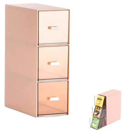 ZORVYN Caja para Té e Infusiones con 3 Cajones Organizador de Té para Bolsitas, Organizador de Cocina para Cápsulas de Café y Caja de Infusiones