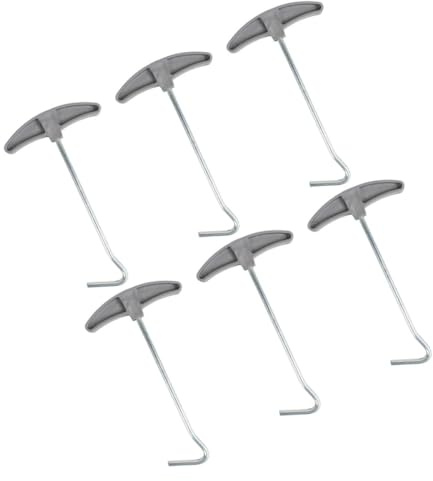 Healvian 6 Stück Zelthering Zieher aus Robustem Material Wiederverwendbar Kompakt und Leicht Campingzubehör für Einfaches Entfernen Von Zeltheringen Beim Outdoor Camping und Picknick