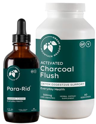 Mountain Meadow Herbs Herbal Digestive Cleanse Kit – Bitters Tincture & Charcoal Binder for Gas, Bloating, Gut Health & Internal Balance