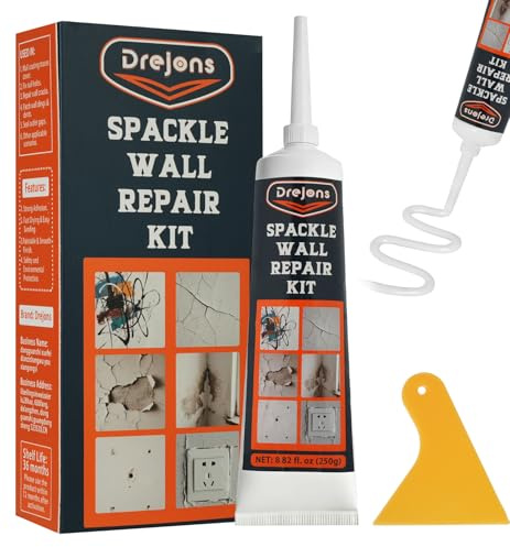 Drywall Repair Kit, Wall Spackle Paste with Scraper for Holes and Cracks | 250g White Wall Repair Paste Tube | Wall Patch Repair Kit Simple Filling of Home Wall Holes & Scratch, Efficient Crack Repair