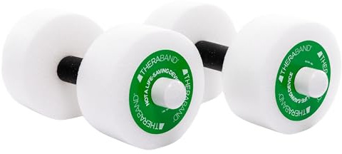 Thera-Band Aquatic Exercise Dumbells/Hand Bars - One Pair - Medium - Disc Size 12 x 2.5