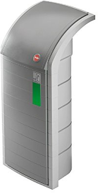 Hailo ProfiLine WSB-K Wertstoffbehälter (aus Kunststoff, extra große Einwurfklappe, stabile Halterung für Müllsäcke (120 Liter), Verbindungsklammern zum Anreihen) 0912-060