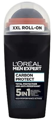 L'Oreal Paris Men Expert Carbon Protect 48 Hour Roll-On, Multi-color, Fresh, 1.69 Oz