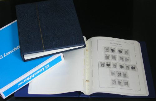 LEUCHTTURM SF Vordruckalbum DDR Zusammendrucke 1980-1990 im blauen Schraubbinder NEU!