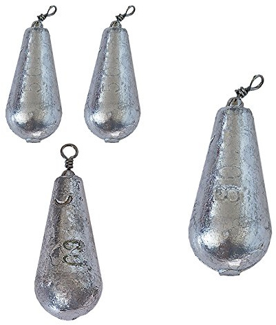 Juego de plomos de pesca, 4 unidades, 50-80 g