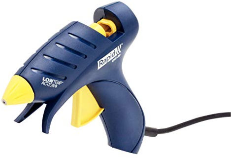Rapid Pistola per Colla a Caldo EG130 per Basse Temperature, per Stick di Colla Ovali, Fino a 130 Gradi per Materiali Delicati, Capacità di Fusione di 80 g/h, Base Integrata