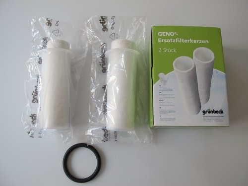 Grünbeck Ersatzfilter für Wasserfilter Geno Kombi FSV 2er Pack (50 µm mit Schutzglocke) *** (Filterhülse Vlies Filter Feinfilter Hauswasserfilter Kerzenfilter Ersatzkerzenfilter Filterkerze)