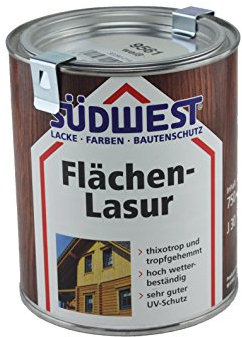 Südwest Flächen-Lasur thixotrop J30 hoch wetterbeständig Farbton wählbar 750 ml, Südwest :9551 Ebenholz