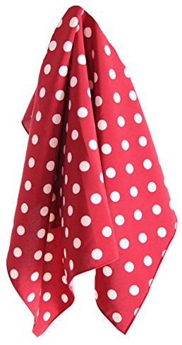 SugarShock Damen Frisuren Haar Tuch Polka Dots, Größe:onesize, Farbe:burgund weiss
