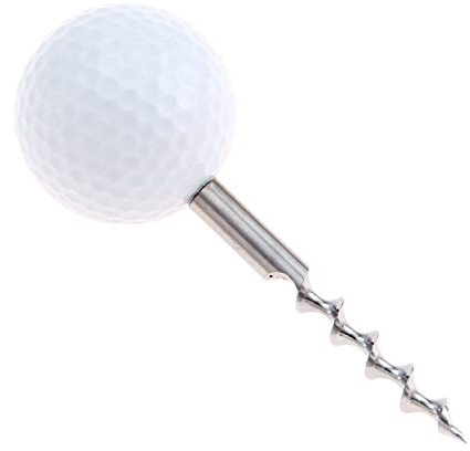 Golf Ball Bottle Opener, Golfer Beer Gift Novelty Item Creative Kitchen Gadgets Drink Opening Golf Ball-Shaped 92.67mm Stainless Steel (Wine Opener White)