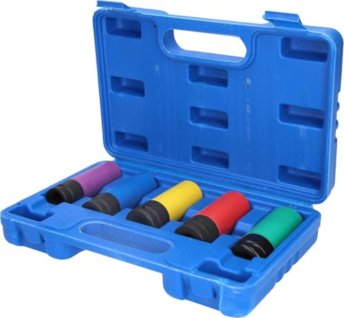 BRILLIANT TOOLS BT691010 1/2 alu-fälgar-kraft-jackmutter-sats, 5 delar [Powered by KS TOOLS]
