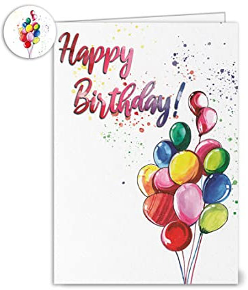 15 Glückwunschkarten & 15 Umschläge & 15 Sticker Set Klappkarten zum Geburtstag