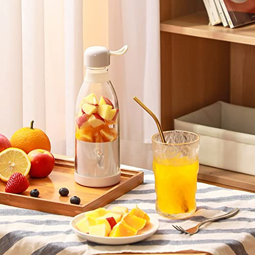 Mixeur à smoothie portable, mixeur personnel, 300 ml, petite taille de presse-agrumes, petit mélangeur pour milkshakes et smoothies, rechargeable par USB